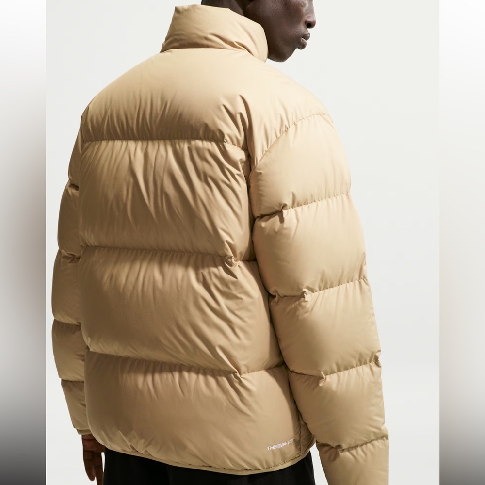 Nike Sportswear Club Men's/Women Therma-FIT Down Puffer Jacket Taupe.Size XS NWT - Picture 13 of 15
